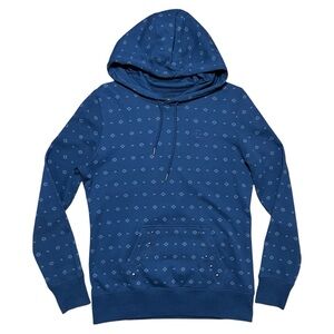 Hooey Wm’s Mesa Aztec Studded Pullover Hoody In Blue & Gray Sz S